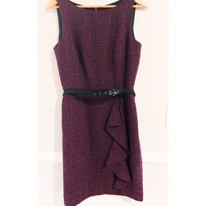 Laudrew purple and black sleeveless taylor fit dress